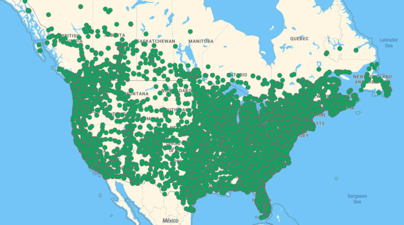 Electric Vehicle Charging Station Locations in USA